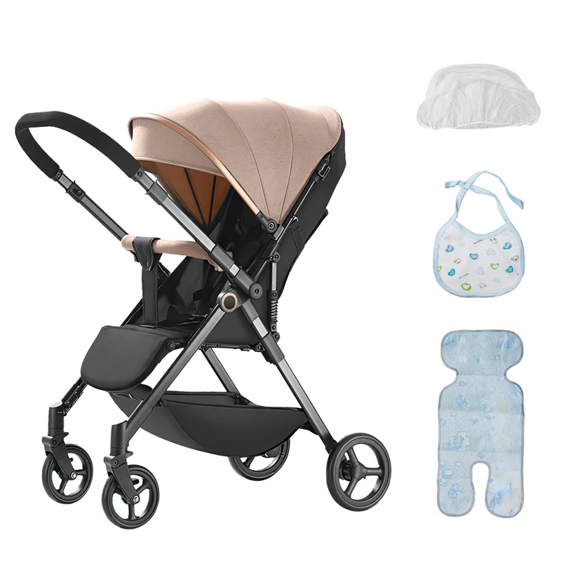 aby Carriage,Bi-directional ultra lightweight foldable high landscape four wheel shock absorber baby stroller,baby cart