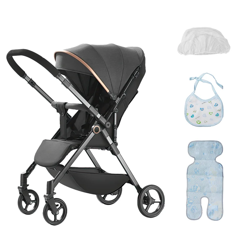 aby Carriage,Bi-directional ultra lightweight foldable high landscape four wheel shock absorber baby stroller,baby cart