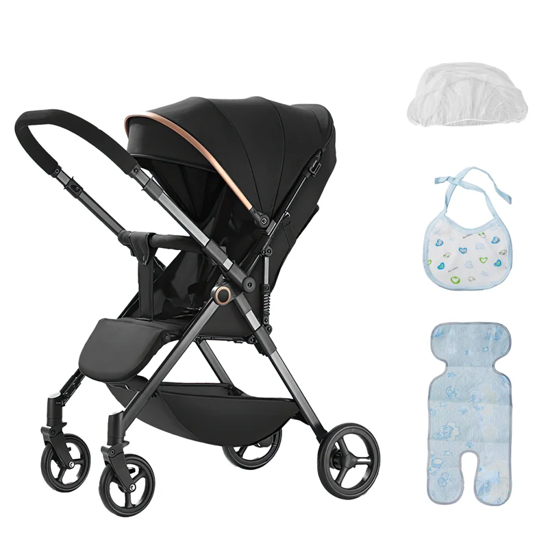aby Carriage,Bi-directional ultra lightweight foldable high landscape four wheel shock absorber baby stroller,baby cart