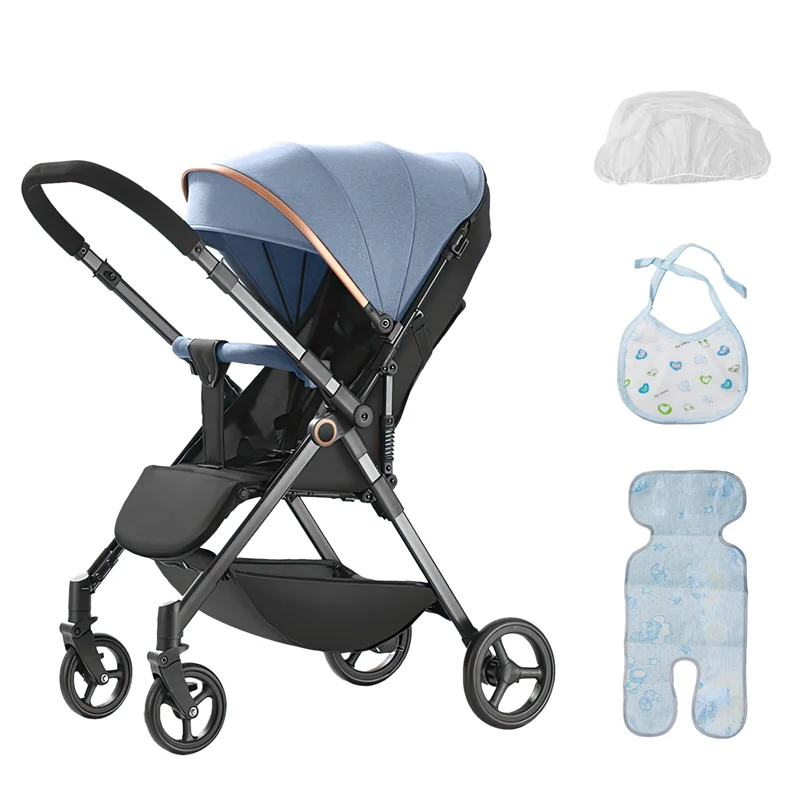 aby Carriage,Bi-directional ultra lightweight foldable high landscape four wheel shock absorber baby stroller,baby cart