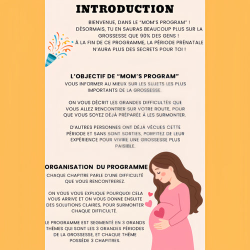 "Mom's Program" E-book pour femme enceinte