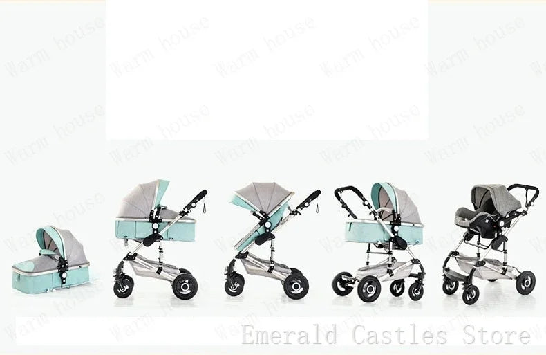 baby stroller 3in1 Luxury High Landscape baby pram portable baby pushchair multifunctional Newborn Carriage double faced
