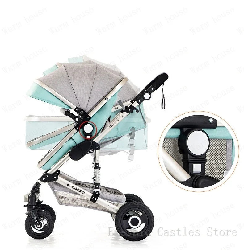 baby stroller 3in1 Luxury High Landscape baby pram portable baby pushchair multifunctional Newborn Carriage double faced
