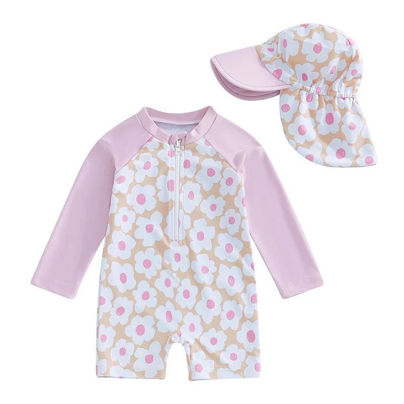 Maillot de bain Bébé Fille avec Casquette