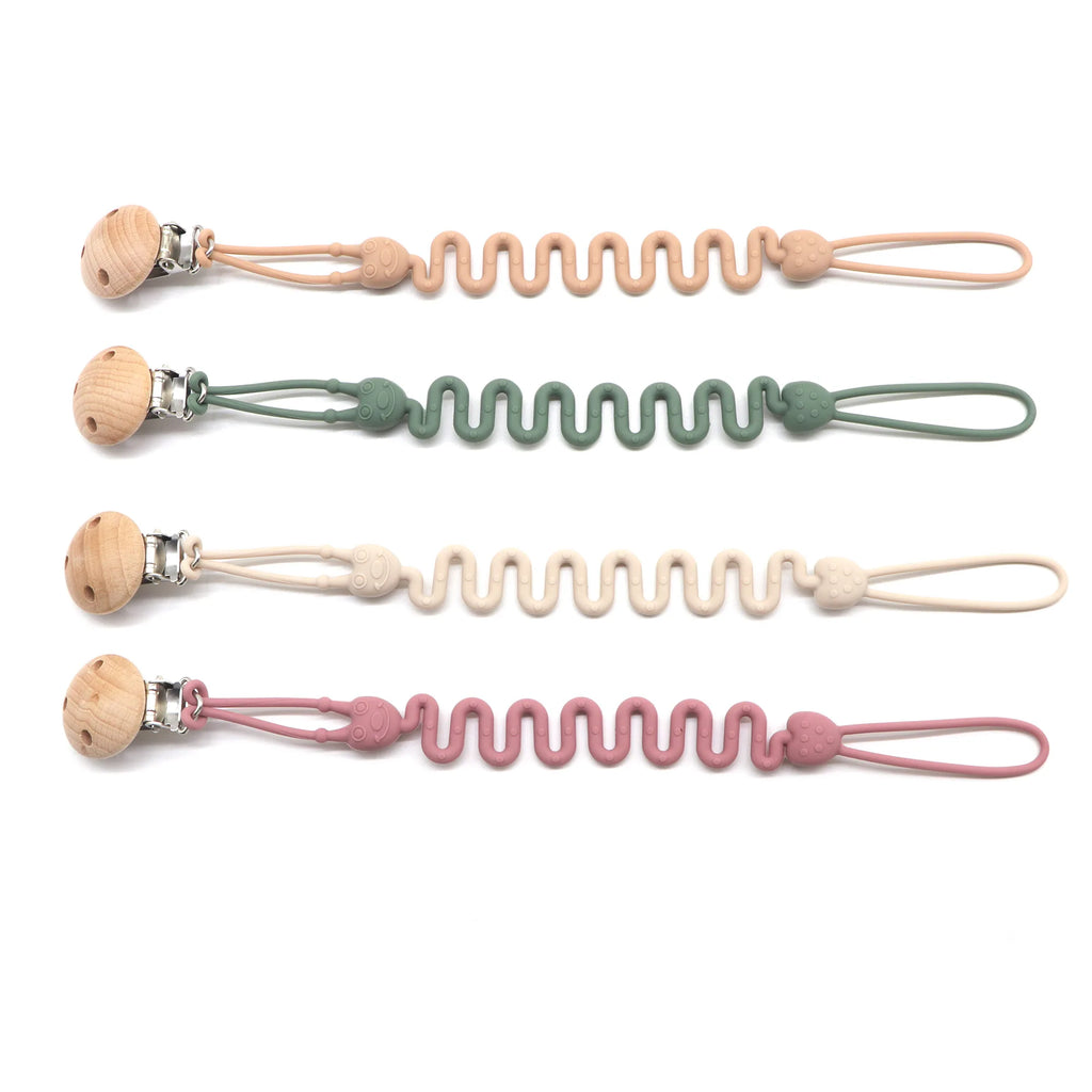 Lot de 4 attache-tétine en silicone