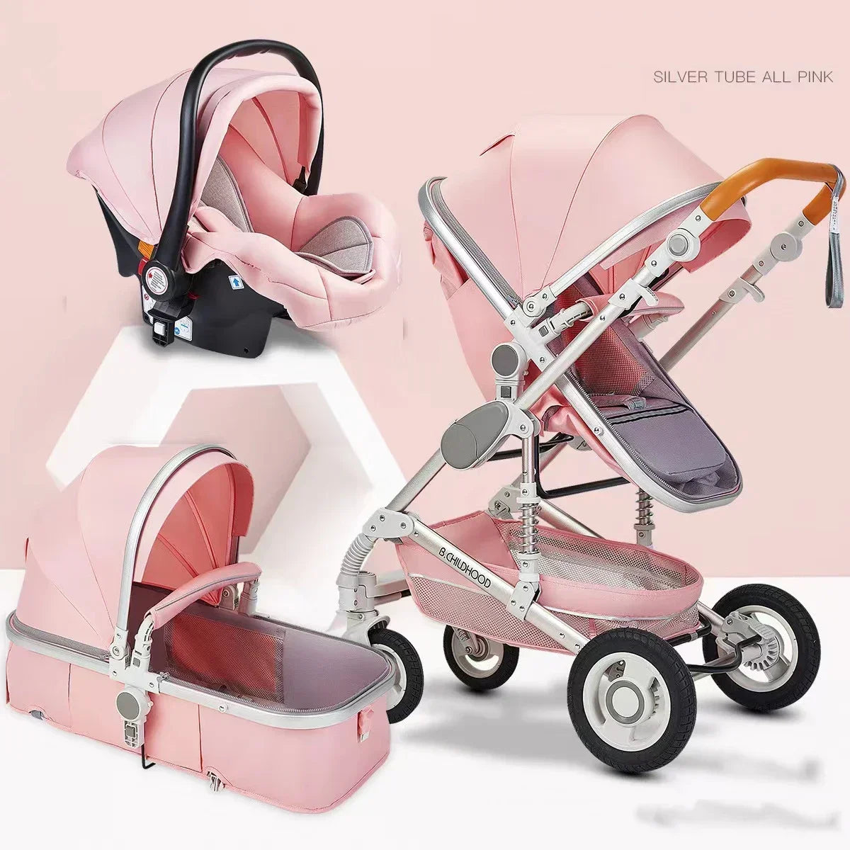 baby stroller 3in1 Luxury High Landscape baby pram portable baby pushchair multifunctional Newborn Carriage double faced
