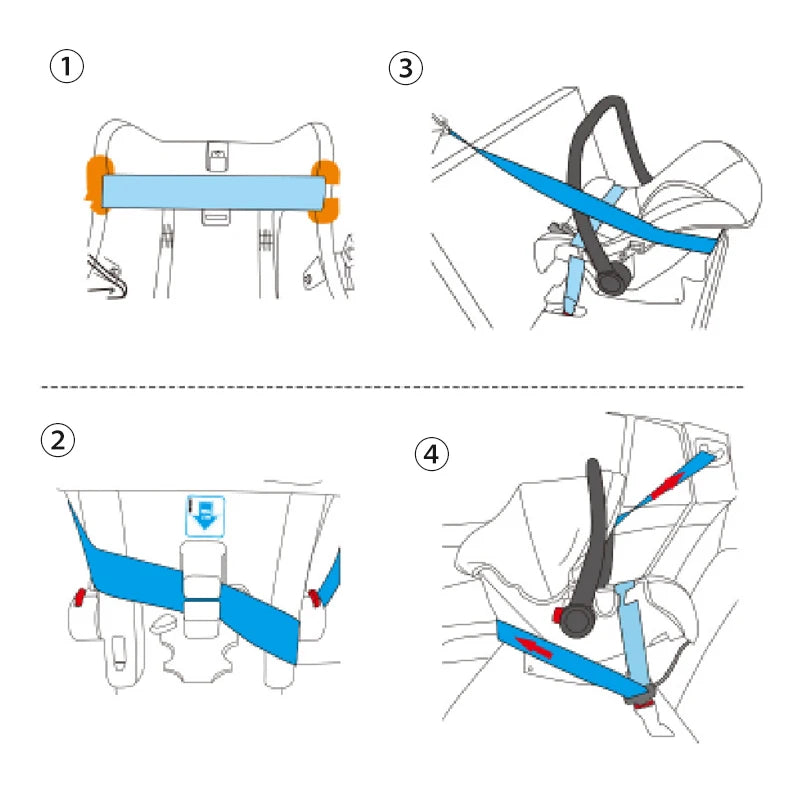 3-in-1 PU Waterproof Multi-Functional Baby Stroller Lightweight Stroller with Seat - Compact Foldable for Newborns to Toddlers