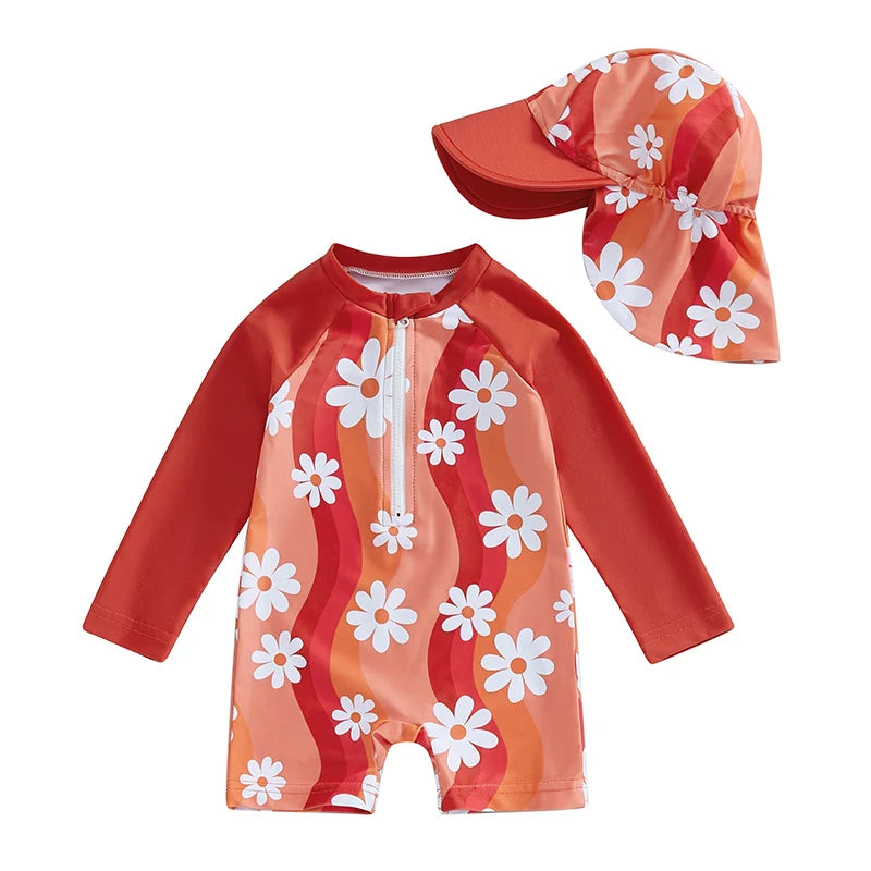 Maillot de bain Bébé Fille avec Casquette