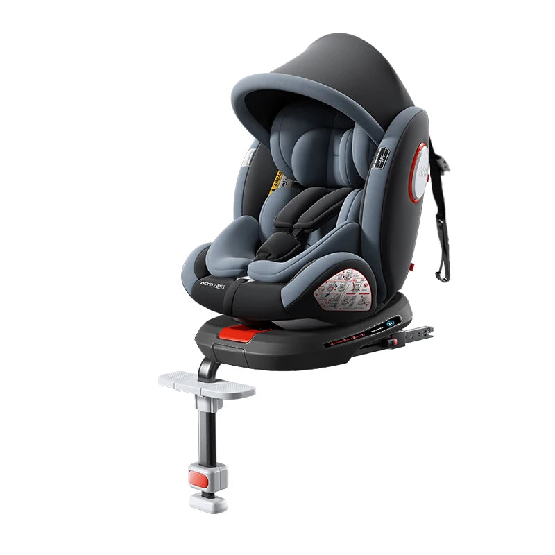 baby car seat with ISOFIX ,child safety seats 360° rotating child seat for 0-12 years old ,5-point seat belt for children