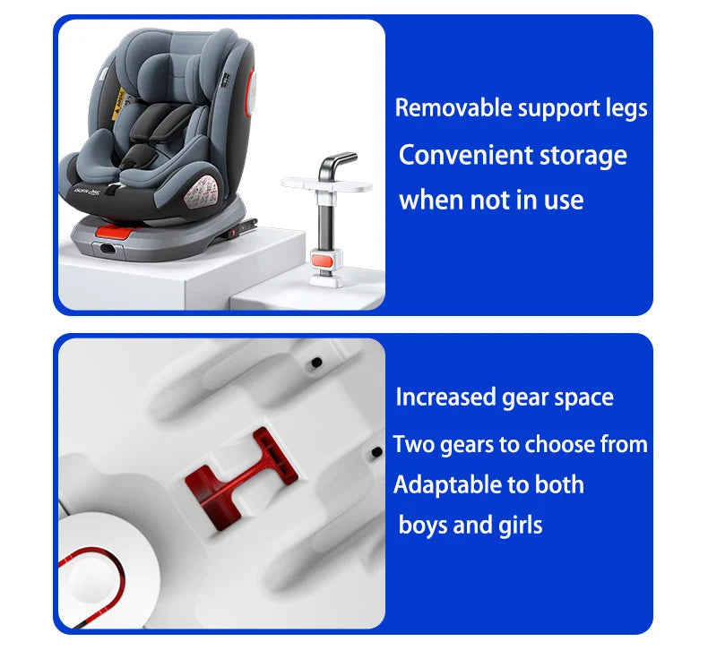 baby car seat with ISOFIX ,child safety seats 360° rotating child seat for 0-12 years old ,5-point seat belt for children