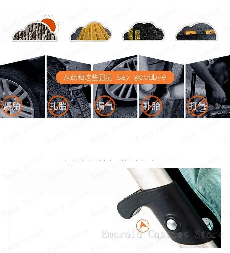 baby stroller 3in1 Luxury High Landscape baby pram portable baby pushchair multifunctional Newborn Carriage double faced
