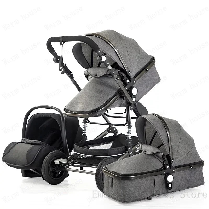 baby stroller 3in1 Luxury High Landscape baby pram portable baby pushchair multifunctional Newborn Carriage double faced