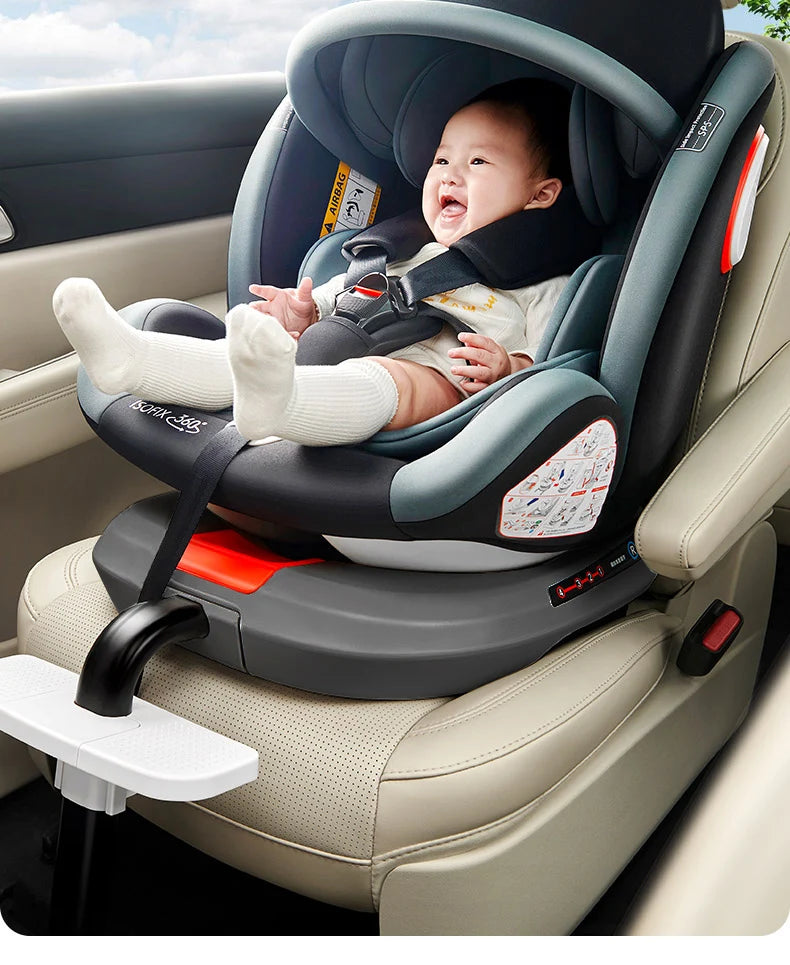 baby car seat with ISOFIX ,child safety seats 360° rotating child seat for 0-12 years old ,5-point seat belt for children