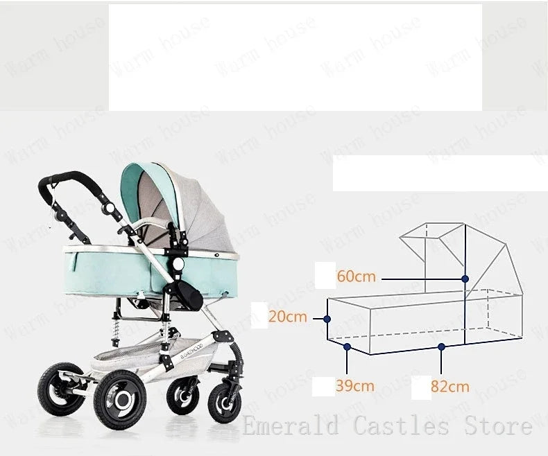 baby stroller 3in1 Luxury High Landscape baby pram portable baby pushchair multifunctional Newborn Carriage double faced