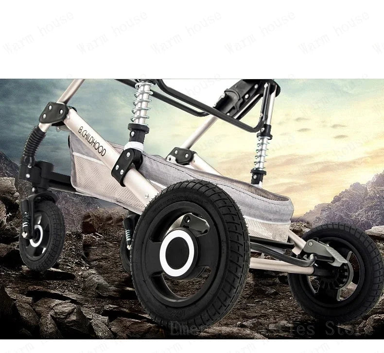 baby stroller 3in1 Luxury High Landscape baby pram portable baby pushchair multifunctional Newborn Carriage double faced