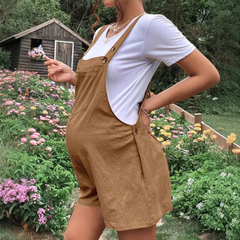 Maternity Wear Spring Summer Casual Breathable Maternity Pants Five-point Pants Adjustable Waist Strap Maternity Shorts