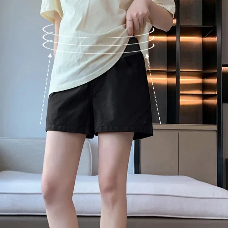 Maternity Shorts for Summer Trendy Mothers Wear Thin Styles for White Wide-leg Pants Loose Leggings