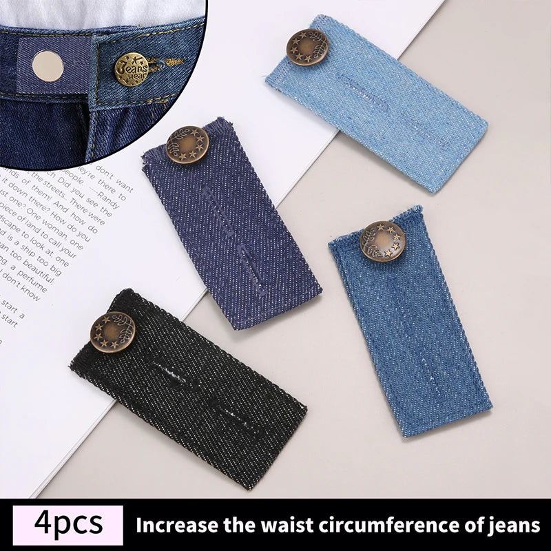 2/4pcs Extension Buttons for Pant Long Buckle Hook Stretch Adjustment Waist Buckle Extension Quilting Supplies