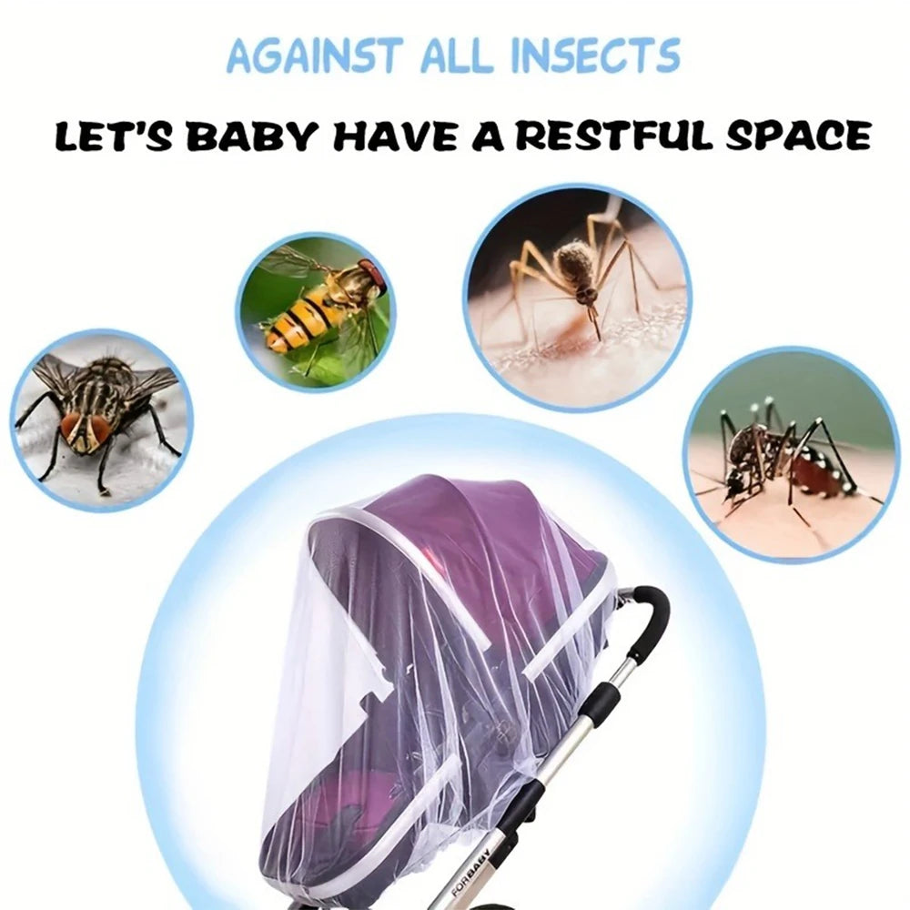 Mosquito Net for Stroller Baby Cribs for Stroller Bassinet Playard Breathable Mesh Insect Outdoor Net Baby Stroller Accessories