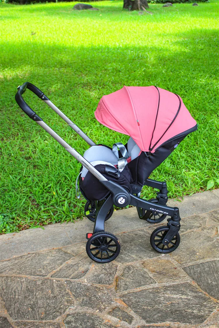 Baby stroller 4in1 Multifunctional newborn baby stroller 3in1 Foldable Basket type seat Lightweight Travel Pram