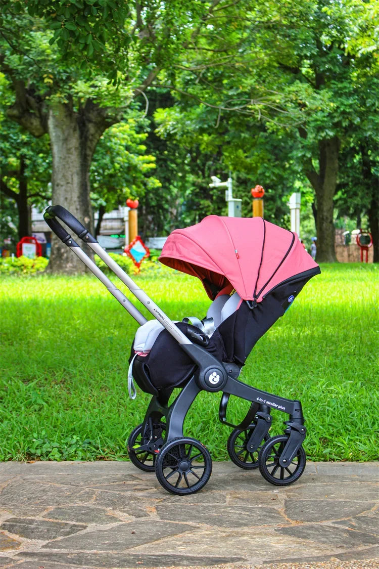 Baby stroller 4in1 Multifunctional newborn baby stroller 3in1 Foldable Basket type seat Lightweight Travel Pram