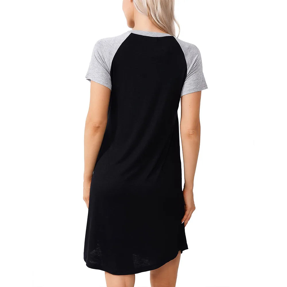 2024 Summer Nursing Gown 3 in 1 Delivery/Labor/Nursing Nightgown Women Maternity Hospital Gown Zipper Breastfeeding Sleepwear