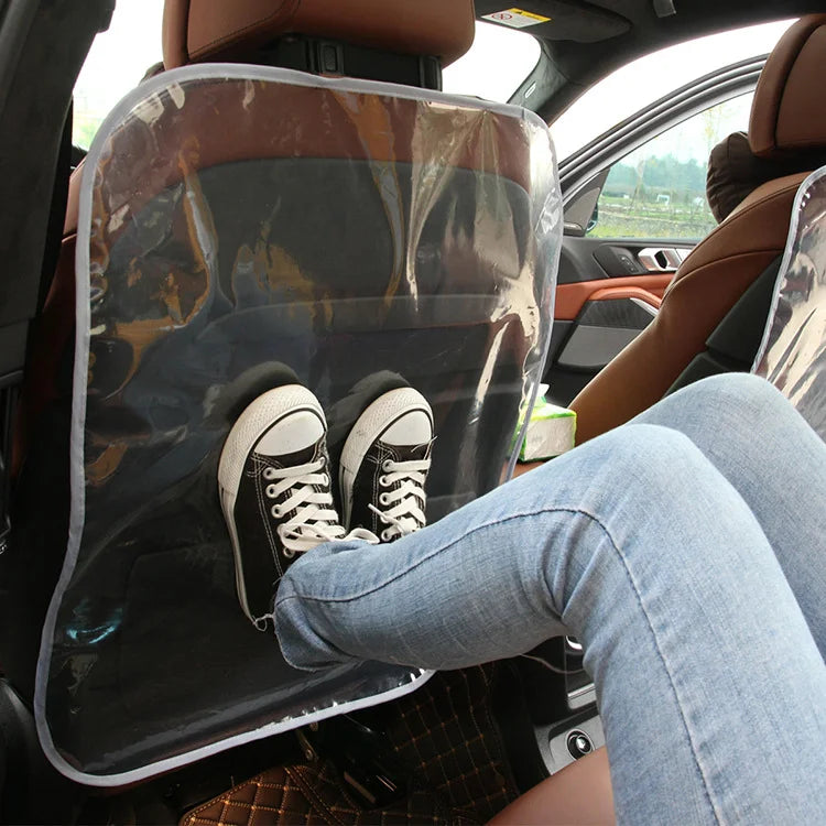 Car Care Seat Protection Backrest Cover Kids Protective Cover Transparent Cleaning Anti-Kick Pad Auto Parts Accessories