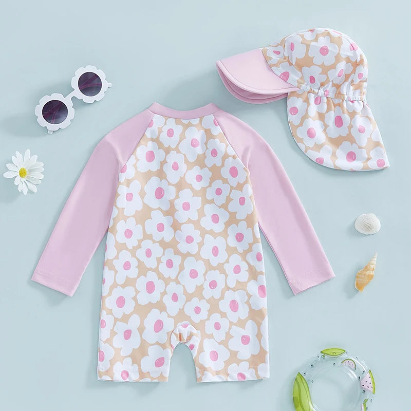 Maillot de bain Bébé Fille avec Casquette