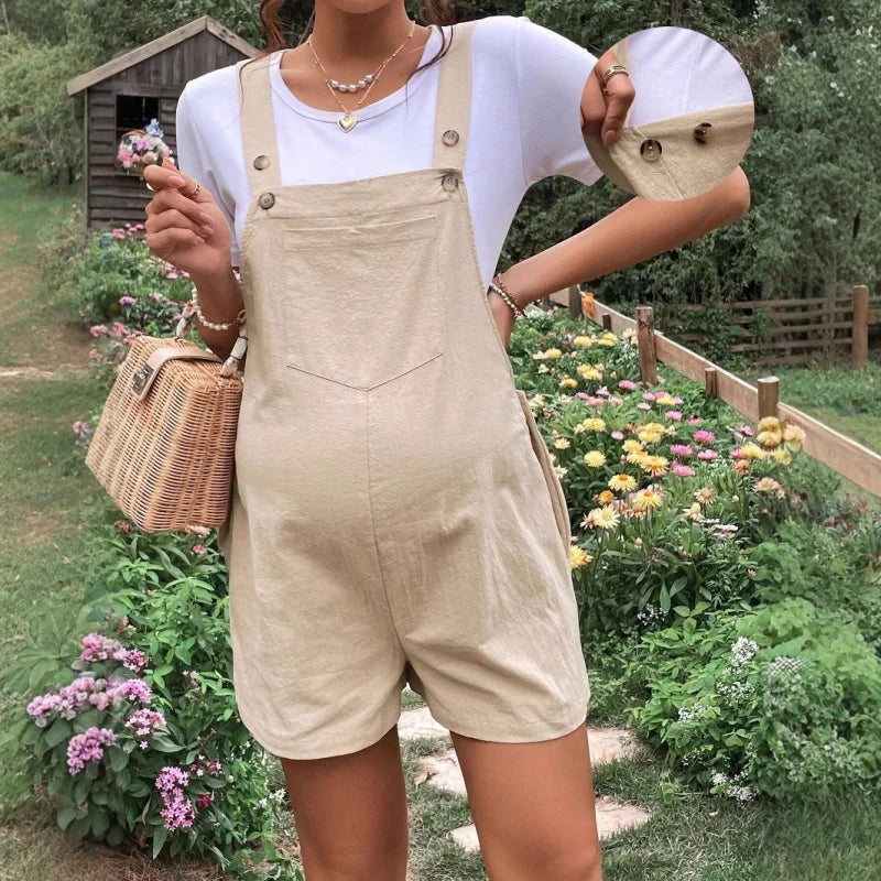 Maternity Wear Spring Summer Casual Breathable Maternity Pants Five-point Pants Adjustable Waist Strap Maternity Shorts