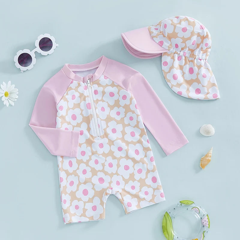 Maillot de bain Bébé Fille avec Casquette