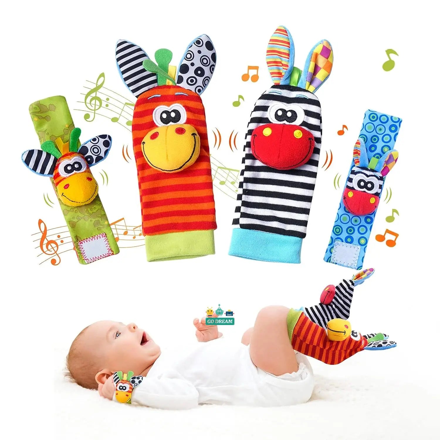 Chaussettes hochet bébé dragon