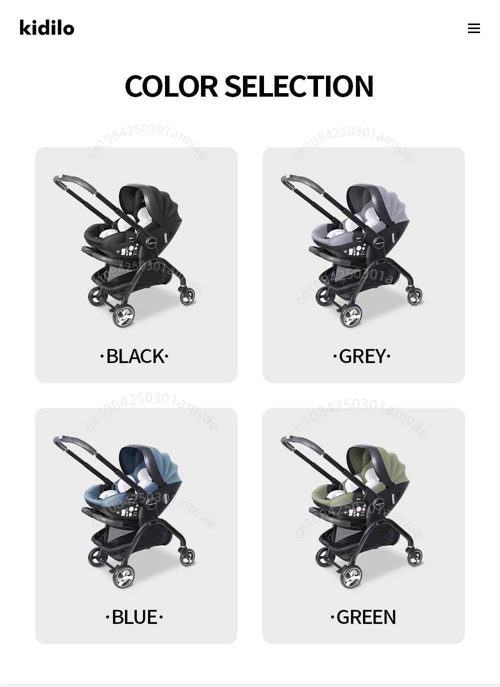 3-in-1 baby safety stroller, two-way newborn baby safety seat, portable 3-in-1 stroller for ages 0-2le for 0-2 years old