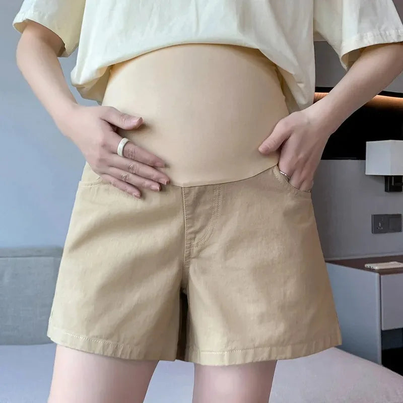 Maternity Shorts for Summer Trendy Mothers Wear Thin Styles for White Wide-leg Pants Loose Leggings