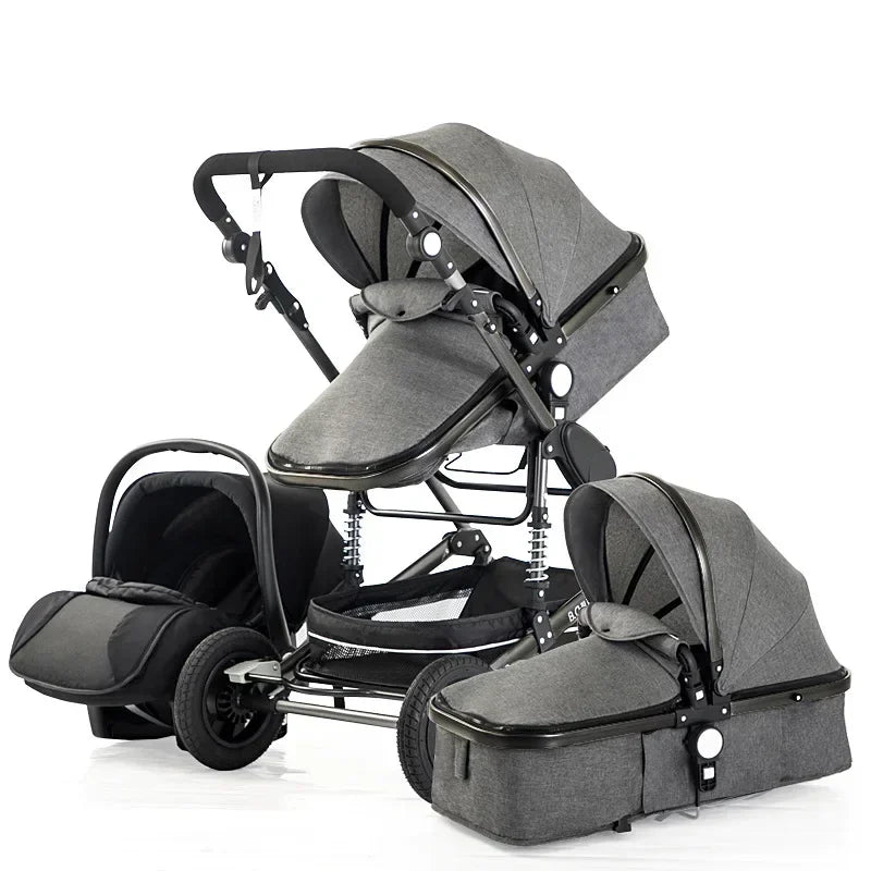 baby stroller 3in1 Luxury High Landscape baby pram portable baby pushchair multifunctional Newborn Carriage double faced