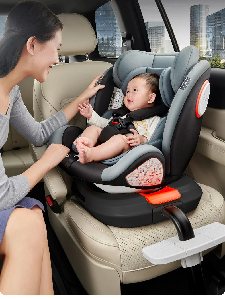 baby car seat with ISOFIX ,child safety seats 360° rotating child seat for 0-12 years old ,5-point seat belt for children
