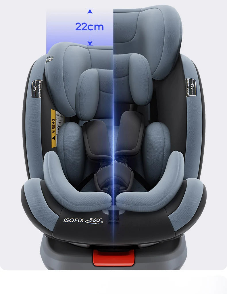 baby car seat with ISOFIX ,child safety seats 360° rotating child seat for 0-12 years old ,5-point seat belt for children