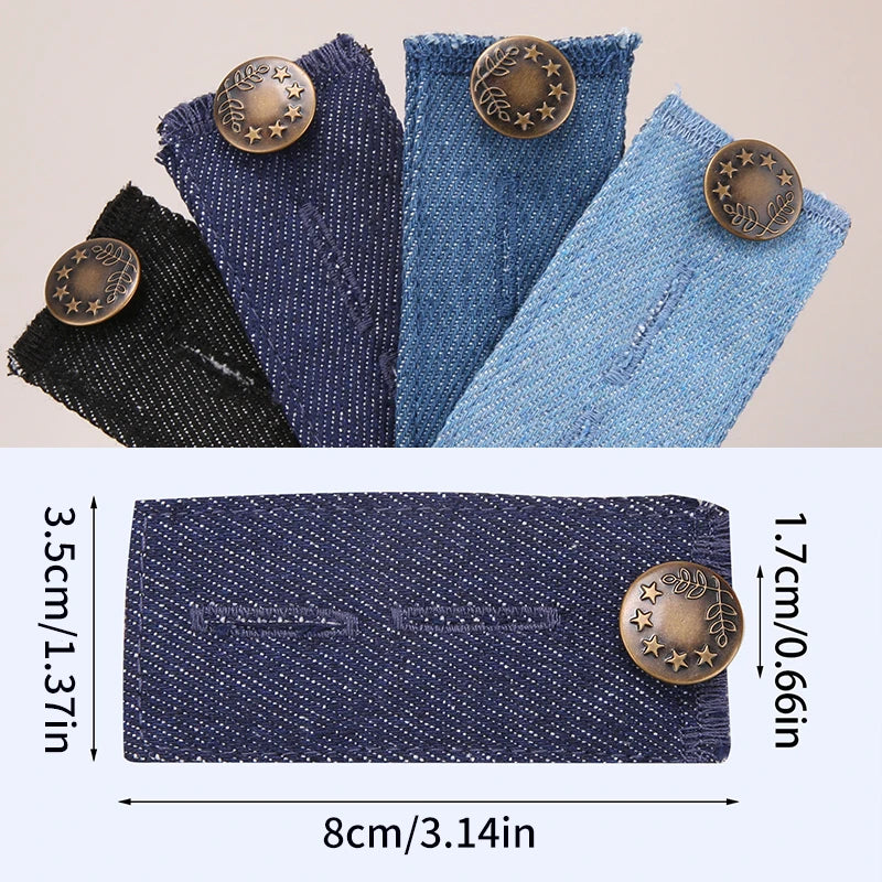 2/4pcs Extension Buttons for Pant Long Buckle Hook Stretch Adjustment Waist Buckle Extension Quilting Supplies