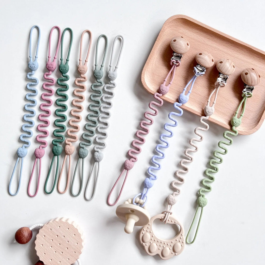 Lot de 4 attache-tétine en silicone