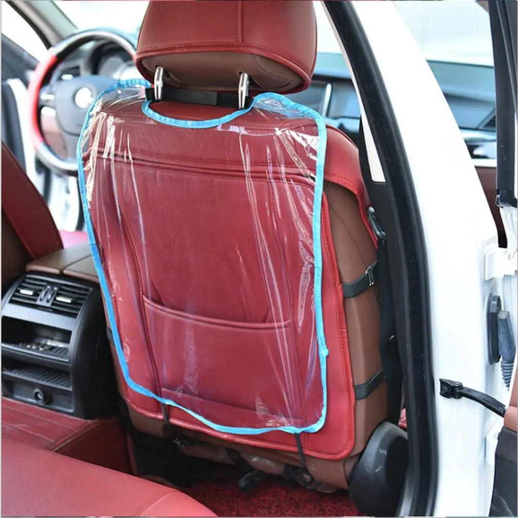 Car Care Seat Protection Backrest Cover Kids Protective Cover Transparent Cleaning Anti-Kick Pad Auto Parts Accessories