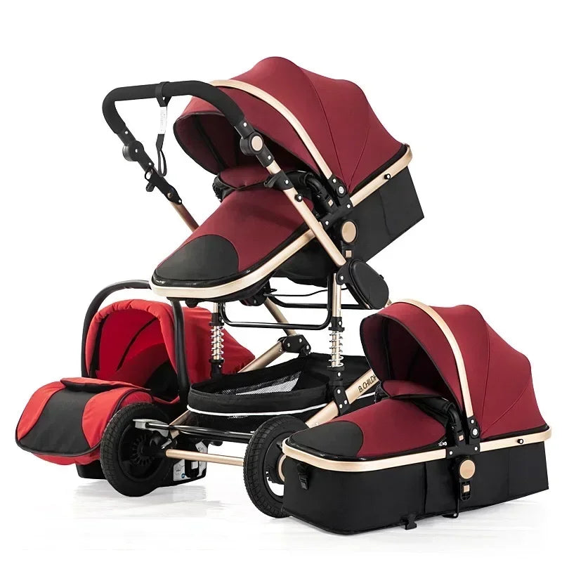 baby stroller 3in1 Luxury High Landscape baby pram portable baby pushchair multifunctional Newborn Carriage double faced
